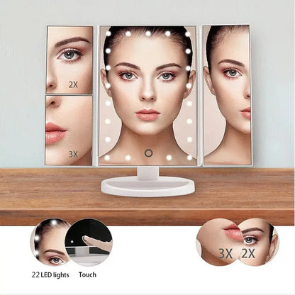 EllaMirror™ – Espejo LED de Maquillaje con Control Táctil