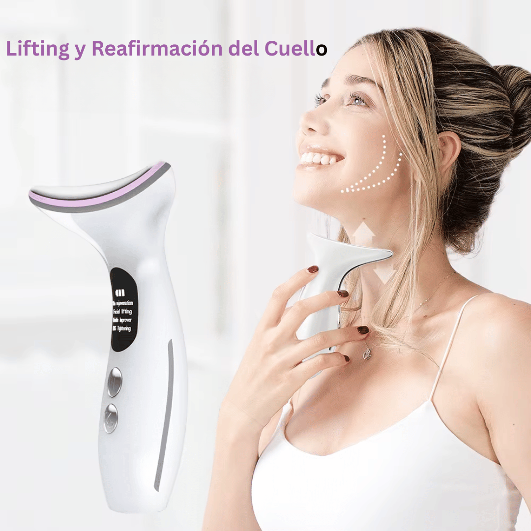 NeckLift V-Line™ – Masajeador Facial y de Cuello con Luz LED