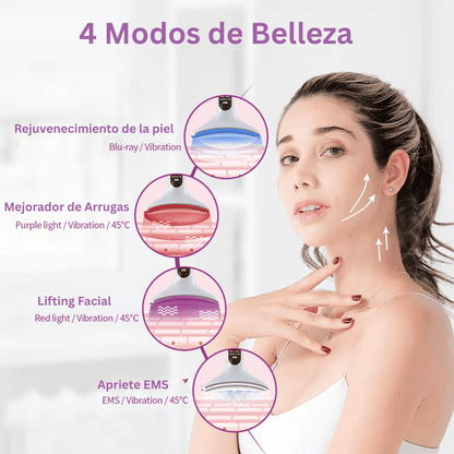 NeckLift V-Line™ – Masajeador Facial y de Cuello con Luz LED