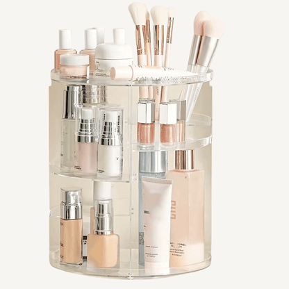 GlowSpin™ – Organizador Giratorio 360° para Maquillaje